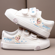 Girls canvas shoes 2021 spring and summer new white shoes kindergarten indoor shoes thin cloth shoes children whiteboard shoes