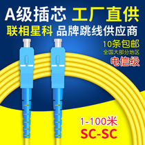 Lianxingke sc-sc 3m telecom grade fiber optic jumper pigtail Single Mode 3m telecom grade long life type radio and television 1 M 5 M 10 20 100 m can be customized big square head 652D