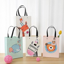 Cartoon gift bag carrying paper bag clothing children hipster rivet thickened birthday gift environmental packaging paper bag