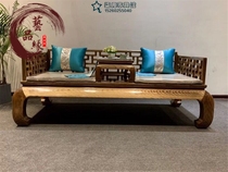 Sichuan Jinsi Nan wood tiger skin pattern Luohan bed Chinese small leaf Zhennan tree head material noble concubine bed double bed