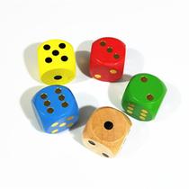 Dice toy 3cm wood puzzle help color flying chess game props childrens solid wood sieve large