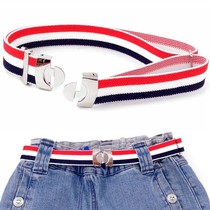 Belt buckle elastic children school uniform boys and girls students adjustable belt youth elastic belt