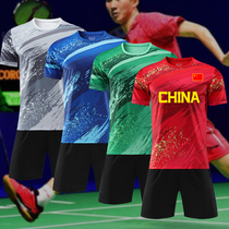 New badminton uniform womens badminton suit sports suit mens quick-drying short-sleeved summer childrens training uniform volleyball uniform