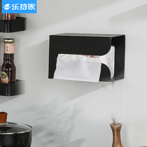 Lezhijia kitchen tissue holder Roll paper hanger hole-free wall-mounted cling film storage box Face towel