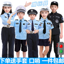 Childrens police officers clothes black cat Sheriff childrens police uniforms Childrens Traffic Police childrens clothing New