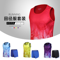 Track and field training suit Mens custom marathon sportswear vest Sports long-distance running marathon running suit women