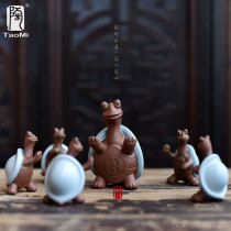 Tao fan tea pet ornaments purple sand creative little monk