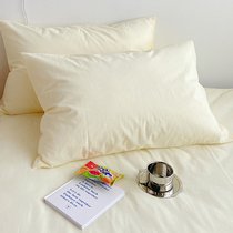 ins wind pure cotton washed cotton pillowcase A pair of summer double 100 cotton pillow core liner set Single pillowcase