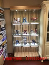 Paint-free board household hand-made display cabinet Animation model display rack display cabinet LEGO Gundam toys in a row of cabinets Glass cabinets