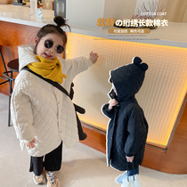 senbaby childrens clothing girls coat childrens winter clothes baby cute hooded thin cotton coat long cotton coat