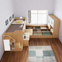 Anlantu tatami high and low bed double bed upper and lower bed children bunk bed multifunctional combination bed