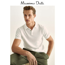 Massimo Dutti Mens Textured Short Sleeve polo Mens Casual polo Shirts 00903420250