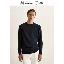 Massimo Dutti Mens Cotton Long Sleeve Autumn Winter Basic Mens Top T-Shirt 00721286000