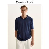 Massimo Dutti Mens Linen Short Sleeve Sweatshirt Mens Casual Sweatshirt 00709284401