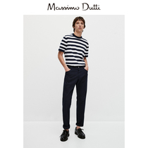 Massimo Dutti Mens Clothing 2022 Spring Summer New Pint Style Cotton Linen Trousers 00059095401