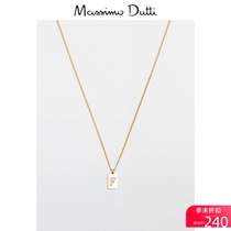  New Special Offer Massimo Dutti Womens Accessories F Letter Pendant Gold-plated womens fashion Necklace 04602759303