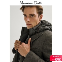 Spring   Summer Discounts Massimo Dutti Mens Wool Houndstooth Mens Coat Jacket 02428146700