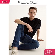 Massimo Dutti Mens POLO shirt Short-sleeved Cotton mens top Sweater 00909420800