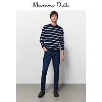 Massimo Dutti Mens Clothing 2022 Spring Summer New Indigo Indigo Blue Tapered Version Men Casual Long Pants Jeans 00062062405