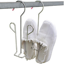 Geqi stainless steel shoe drying rack drying shoes balcony windowsill hook storage rack hanging shoes multi-function artifact