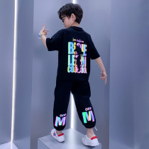 Childrens clothes boy summer clothing suit 2022 new foreign air CUHK Childrens summer trendy two sets of boy clothes