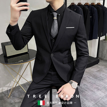 Groom suit suit Mens three-piece knot wedding suit Casual business professional formal suit Slim suit Best man suit