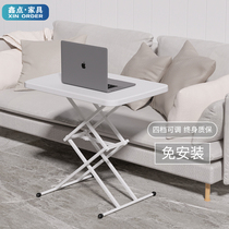 Computer desk mobile bedside table lifting folding table learning table portable desk home corner writing table