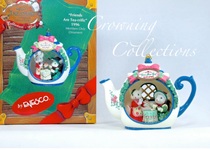  enesco antique little mouse teapot micro-landscape Christmas gift Rare ornaments Spot special offer