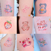 Hazelnut Honpo little cute 18 color bear rabbit ins wind waterproof long-lasting small fresh tattoo stickers