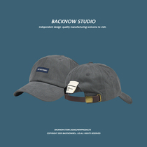Morandi gray on the street is not rotten the original embroidered baseball cap for men and women autumn and winter Korean cap