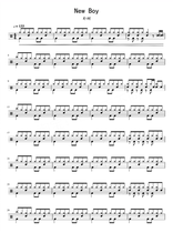 Pu Shu-new boy without drum accompaniment dynamic drum score jazz drum song set drum drum score
