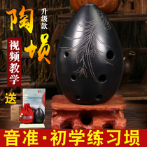 Seven-star Xun eight-hole black pottery pear-shaped student beginner adult practice send teaching national musical instrument performance Xun