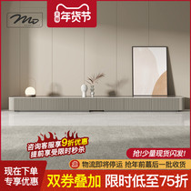 Light luxury super long rock board TV cabinet coffee table combination set modern simple household small house Cabinet gray cabinet