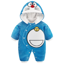 Newborn baby clothes autumn and winter suit women 0 out 3 months 5 shaking sound 1 year old net red cute boy baby winter clothes