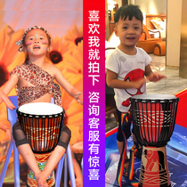 African drummer drum pure wild goatskin 8 inch 10 inch 12 inch Yunnan beginner children kindergarten adult musical instrument