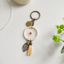 Dreamcatcher constellation keychain pendant Couple gift Mini key chain diy material bag