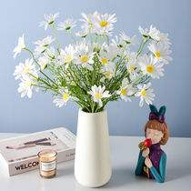 Chamomile fake flower Small daisy simulation flower Living room table decoration flower decoration Dried flower bouquet decoration photo props