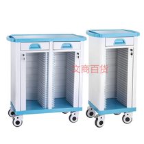 Trolley light thickened multi-purpose case medical record clip cart double row check single with drawer storage special plastic