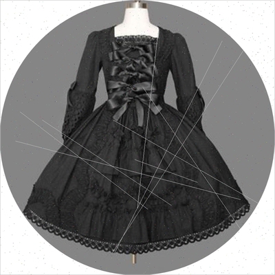 taobao agent Bodysuit, mini-skirt for princess, halloween, Lolita style, Gothic, long sleeve