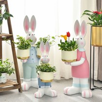 Sofa floor-to-ceiling ornaments Living room decoration Floor-to-ceiling crafts large Nordic style light luxury creative Cartoon rabbit