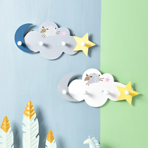 Japanese nestmoon cloud adhesive hook creative cute childrens room wall decoration door hanger porch bedroom shelf