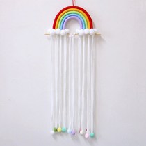 Rainbow Containing Show Shelf Nordic Wind Hairpin Collection With Cloud Adornment Childrens Room Hanging Accessories Girl Hair Accessories