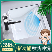 New household balcony ceramic laundry basin with washing board basin nationwide