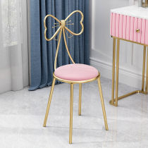 Modern brief teenage girl bedroom dresser Stool Butterfly Backrest Mesh Red Chair Ins Medecor Makeup Bench Light Lavish