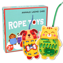 Childrens fine motor training Fruit animal stringing board Kindergarten hands-on rope toy Early education educational teaching aids