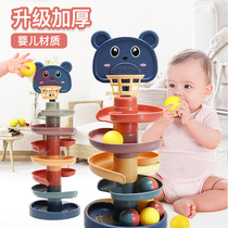 Baby children turn music track slippery ball tower stacked music intelligence multi-function baby 1-2-3 one year old toy
