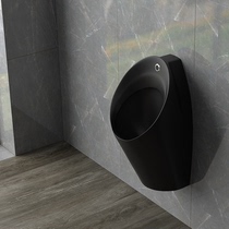 Yue Le black urinal One-piece induction urinal Ceramic urinal Household wall-mounted hotel toilet bucket