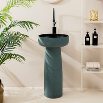 Floor-standing sink basin integrated column type wash outdoor pool ceramic balcony courtyard outdoor household Basin