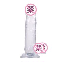 Super coarse transparent crystal simulation yang with fake penis JJ manual soft pumping and quick sense for men and women with anal masturbation
