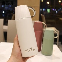 Japanese hipster thermos cup female couple student water cup business drinking water bottle outdoor with lid leak-proof Cup